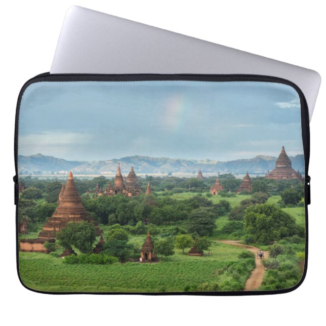 Tempels in Bagan, Myanmar Laptop Sleeve (Voorkant)