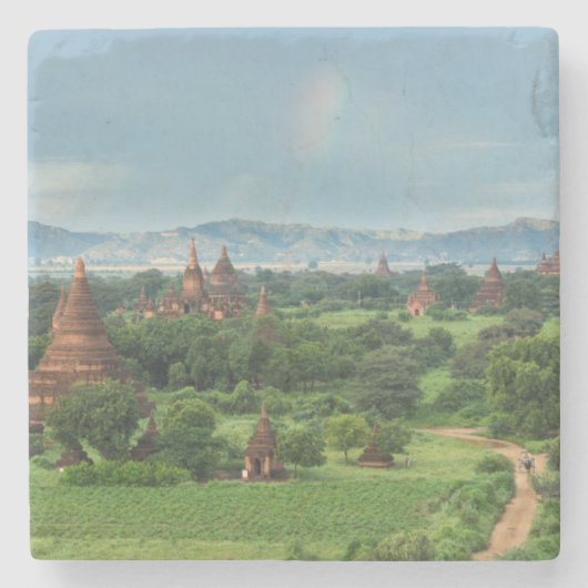 Tempels in Bagan, Myanmar Stenen Onderzetter (Voorkant)