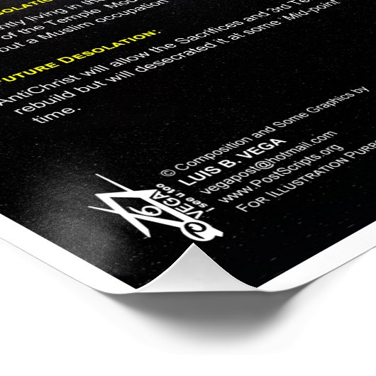 Tempels van YHVH in Phi Ratio Perfect Poster (Hoek)