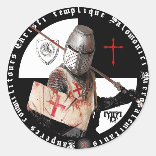 Tempelstreiter Aufkleber Ronde Sticker (Voorkant)