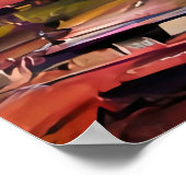 Temperal - kleurrijk Abstract schilderen Poster (Hoek)