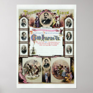 Temperance Album - Circa 1871 Poster