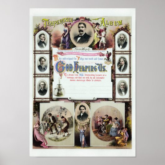 Temperance Album - Circa 1871 Poster (Voorkant)