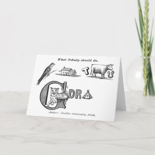 "Temperance Rebus"-Wenskaart Kaart