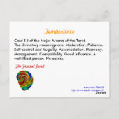 Temperance Tarot Card Briefkaart (Achterkant)