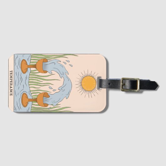 Temperance tarot card modern Major Arcana Bagagelabel (Voorkant (horizontaal))