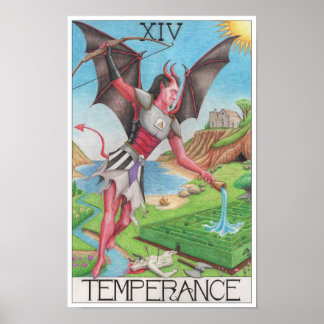 Temperance tarot card poster
