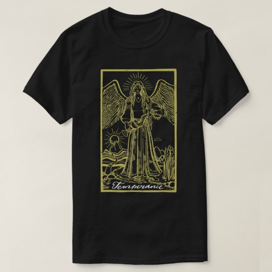 Temperance Tarot d Tarot Lezing Psychische Lezinge T-shirt (Design voorkant)