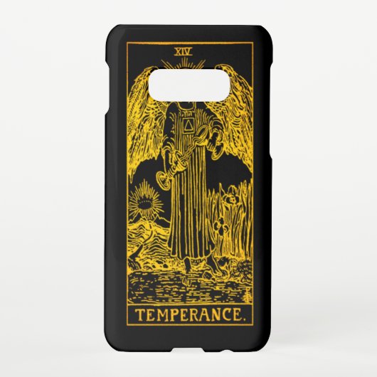 Temperance Tarot Kaart | Goud en zwart | Samsung Galaxy Hoesje (Achterkant)