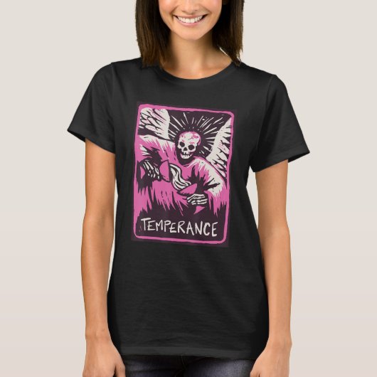 Temperance Tarot Kaart Mystische Kaarten occulte M T-shirt (Voorkant)
