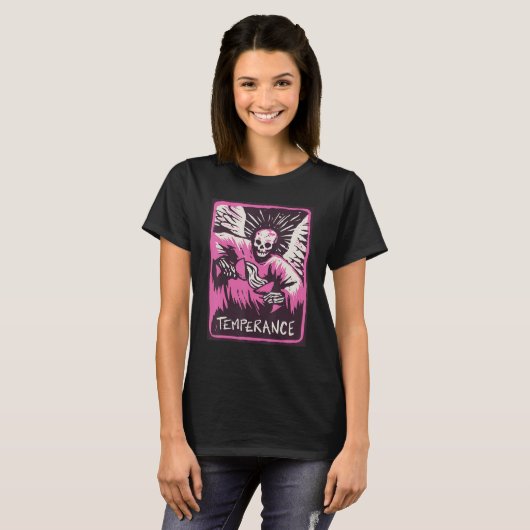 Temperance Tarot Kaart Mystische Kaarten occulte M T-shirt (Voorkant volledig)