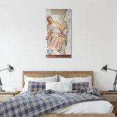 Temperance, vanaf de wand van de sacristy (fresco) canvas afdruk (Insitu (Slaapkamer))