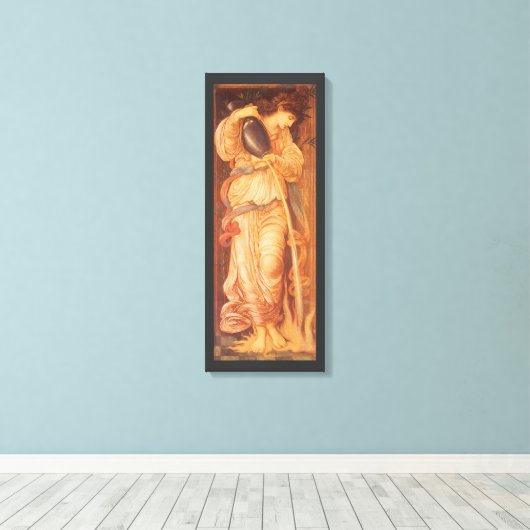 Temperantia door Sir Edward Coley Burne-Jones Canvas Afdruk (Insitu (Houten vloer))