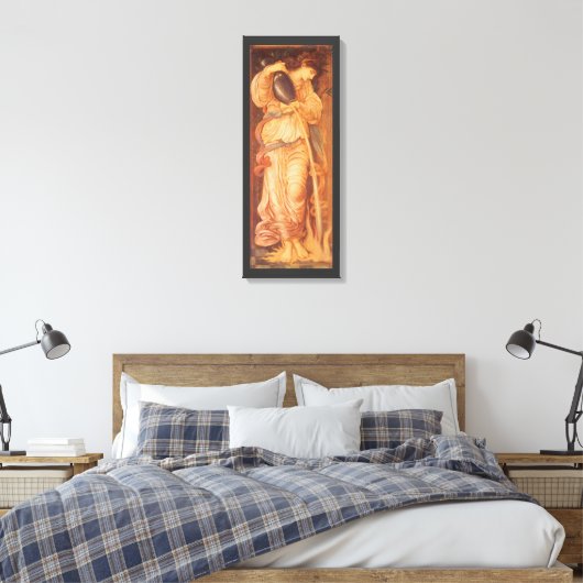 Temperantia door Sir Edward Coley Burne-Jones Canvas Afdruk (Insitu (Slaapkamer))