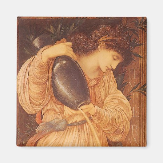 Temperantia door Sir Edward Coley Burne-Jones Magneet (Voorkant)