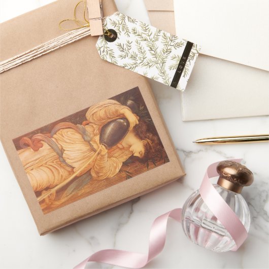 Temperantia door Sir Edward Coley Burne-Jones Rechthoekige Sticker (Geschenken)