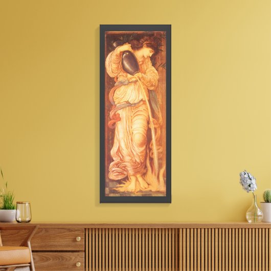 Temperantia van Sir Edward Coley Burne-Jones Canvas Afdruk (Insitu (Woonkamer))