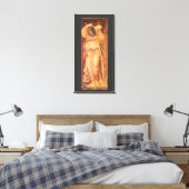Temperantia van Sir Edward Coley Burne-Jones Canvas Afdruk (Insitu (Slaapkamer))