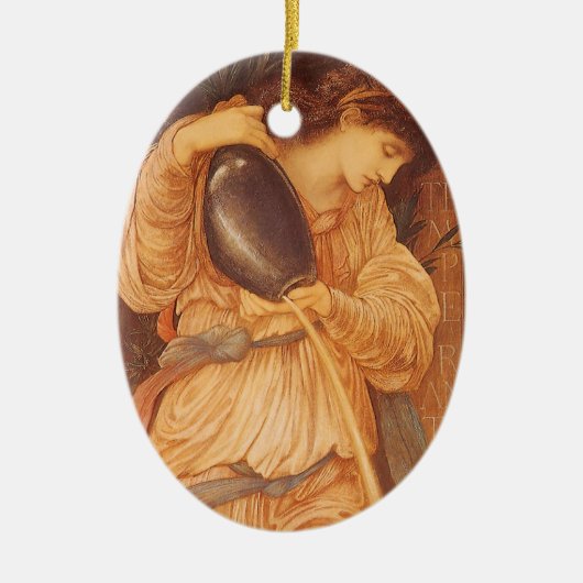 Temperantia van Sir Edward Coley Burne-Jones Keramisch Ornament (Voorkant)