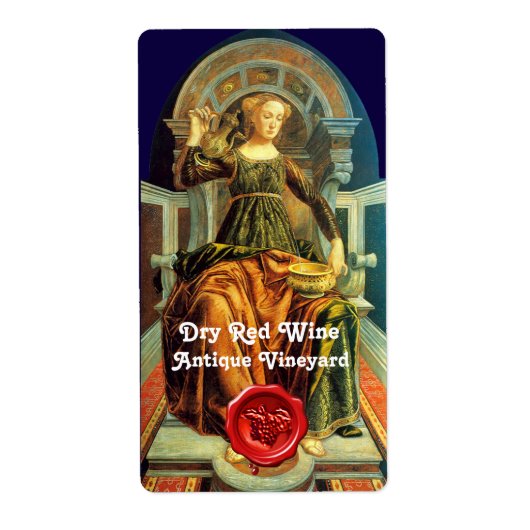 TEMPERANTIE RODE WIJNGOXSEAL/ANTIEK TAROTS ETIKET (Voorkant)