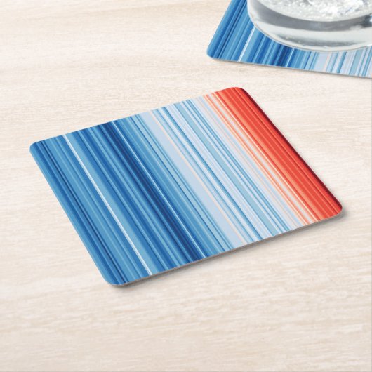 Temperaturen van de klimaatverandering door opwarm kartonnen onderzetters (Schuin)