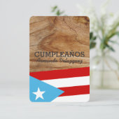 Temperatuur: Bandera Azul Celeste: Puerto Rico Kaart (Staand voorkant)