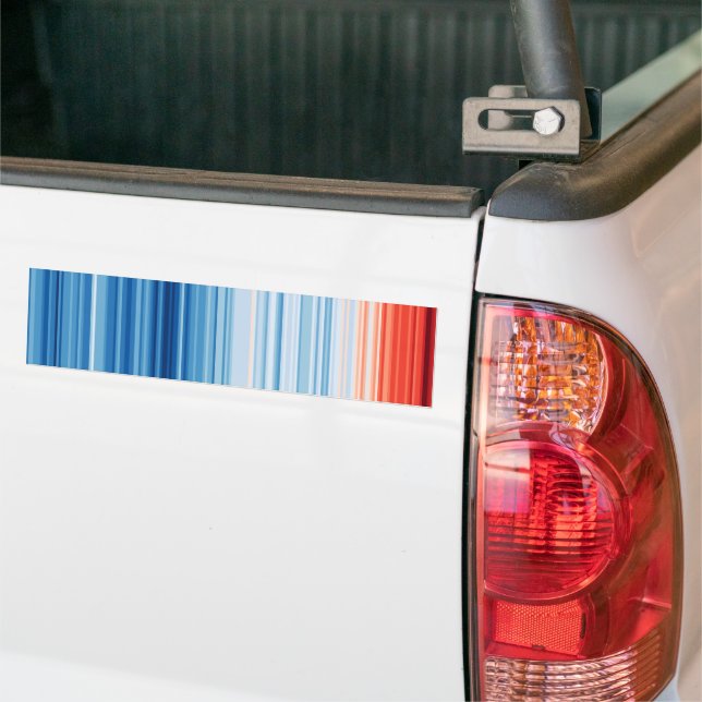 Temperatuur bij opwarming van de aarde bumpersticker (Op Truck)