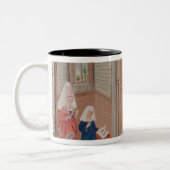 Temperatuur en temperatuur tweekleurige koffiemok (Links)
