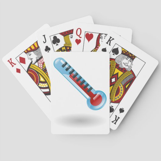 Temperatuur thermometer pokerkaarten (Achterkant)