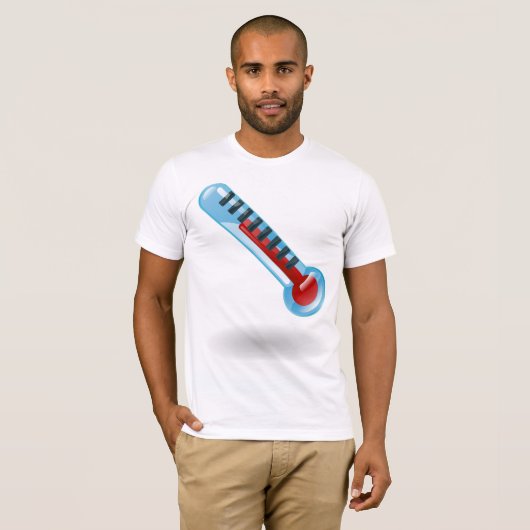 Temperatuur thermometer t-shirt (Voorkant volledig)