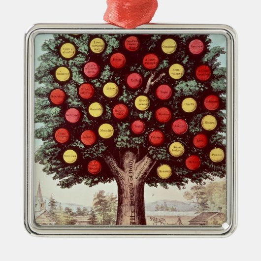 Temperatuurboom, 1872 metalen ornament (Voorkant)