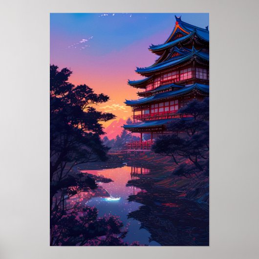 Temperatuurreflecties, sancties door het meer poster (Voorkant)