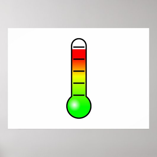 Temperatuurthermometer Poster (Voorkant)