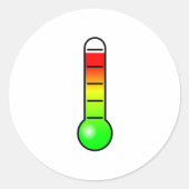 Temperatuurthermometer Ronde Sticker (Voorkant)