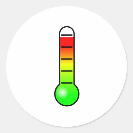 Temperatuurthermometer Ronde Sticker (Voorkant)