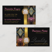 Temperatuurwasfracties Gold Black Visitekaartjes (Voorkant / Achterkant)