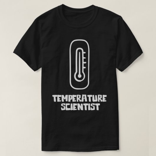 Temperatuurwetenschappelijke thermometer t-shirt (Design voorkant)
