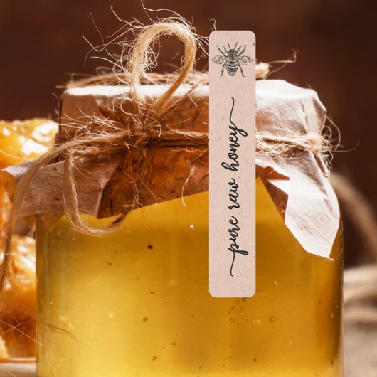 Temperbestendige kraft honingbij-imkerij potzegel labels