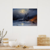 Tempest, 1855 by Ivan Aivazovsky Poster (Keuken)