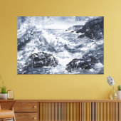 Tempest aan de kust van Wales Canvas Afdruk (Insitu (Woonkamer))