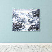 Tempest aan de kust van Wales Canvas Afdruk (Insitu (Houten vloer))