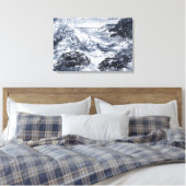 Tempest aan de kust van Wales Canvas Afdruk (Insitu (Slaapkamer))