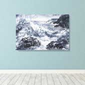 Tempest aan de kust van Wales Canvas Afdruk (Insitu (Houten vloer))