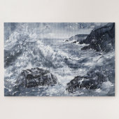 Tempest aan de kust van Wales Legpuzzel (Horizontaal)