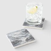 Tempest aan de kust van Wales Stenen Onderzetter (Zijkant)