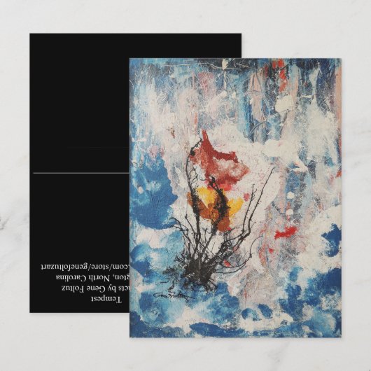 Tempest - Abstract door Gene Foltuz Mini Print Briefkaart (Voorkant / Achterkant)