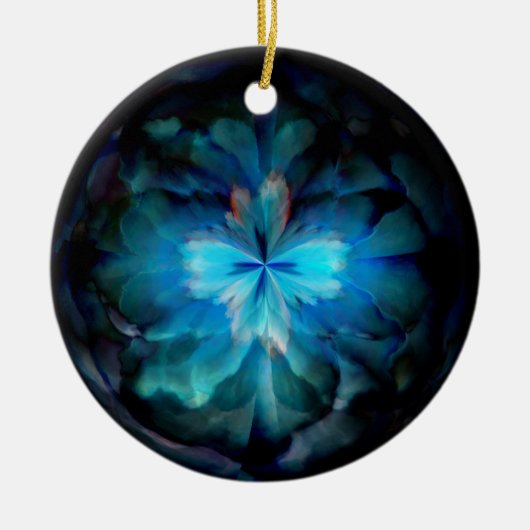 Tempest (blauw) keramisch ornament (Voorkant)