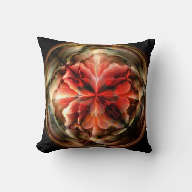 Tempest II (dubbelzijdig - rood en blauw) Kussen (Voorkant)