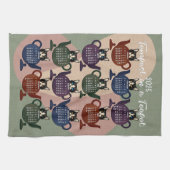 Tempest in een theepot Kitten Cat Schattige 2025 K Theedoek (Horizontaal)