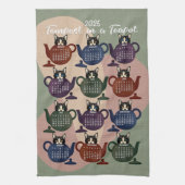 Tempest in een theepot Kitten Cat Schattige 2025 K Theedoek (Verticaal)